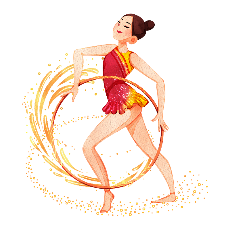 Rhythmic Gymnastics Illustration
