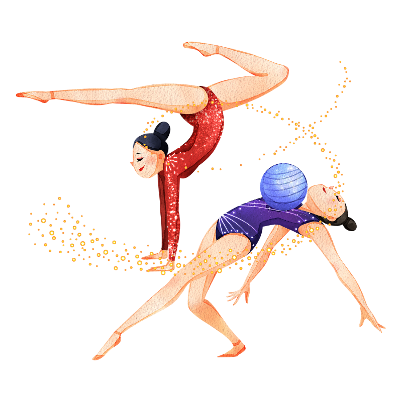 Rhythmic Gymnastics Illustration